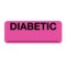 Nevs Label, Diabetic _ 7/8 x 2-1/4 Flr Flr Pink w/Black VW-0027 - alternate 1